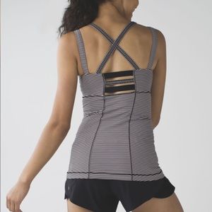 Lululemon Happy Strappy Black Striped Tank
Mini Pop Stripe Black Mink Berry